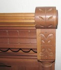Antique Solid Cherry Carved Eastlake Full Size Headboard Set