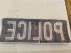 Police Back Patch Large  For Sew On 10 7 8     By 4    Inches White  black  Letters