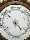 Vintage Antique Carved Wood Nautical Barometer  made In England   needs Work 