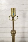 Vintage Mid-century Brass Teardrop Table Lamp On Black Square Base     22 