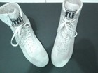 Title Boxing Shoes Mens 11 White High Top Lace Up Lightweight Ring Boots