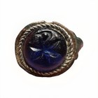 Ancient Byzantine Bronze And Silver Ring Chi Rho Intaglio 21 5mm Inner D 600ad