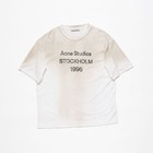 Acne1996 Letter Printed Washed Distressed Loose Unisex T-shirt Pattern