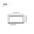 Metal Rectangle Ring Buckles  25 7x12 5x3 2mm  6pcs  Webbing Belt Buckle Silver