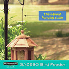 Cedar Gazebo Wild Bird Feeder 3lb Multi Bird Feeding Station Outdoor Garden New
