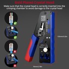 Rj45 Crimp Tool Kit For Cat5e Cat6 Cat6a Cat7 Pass Through
