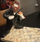 Branah Layah Judaica Jewish Art Pottery 1996 Signed Bearded Fiddler