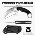 Dispatch 3 7 tactical Fixed Blade Knife 5cr15mov Steel  Full Tang W  Finger Ring