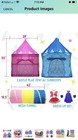 Playz 10-piece Kids Dress Up Castle Play Tent  With Crawl Tunnel Playset Spring