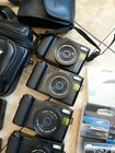 Huge Lot Of 22 Cameras extras-untested Sold As Is For Parts Or Repair-nikon more