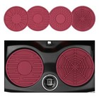 Augeny 4 Packs Car Cup Holder Coaster - 2 75  Anti-slip - Wine Red Sunset