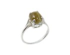 19thc Antique 4  ct Honey Apatite Cat s-eye   Ring  Ancient Greek Goddess Apate