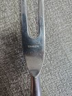 Vtg  Sterling Handle Steel Prongs Unknown Pattern Meat Carving Fork