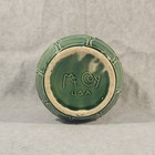 Mccoy Green Ceramic Floral Planter With Saucer Mid-century Modern Vintage Usa