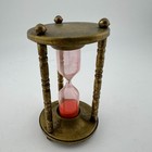 Vintage Brass Hour Glass Sand Timer 3 