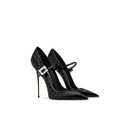 Black Leather High Heels Women Pointed Toe Stiletto Pumps Non Slip Office Shoes