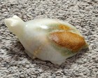 Vintage Carved Green Onyx Turtle Stone Figurine Sculpture 
