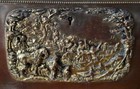 1850 Antique French Brass Plated Copper Jewelry Casket With Repousse  Images