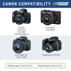 Wasabi Power Battery  2-pack  And Charger For Canon Lp-e12