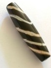 Rare Vintage Old Big Tibetan Dzi Agate Prayer  line  Bead - Spiritual Amulet