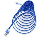 Flat Braided Noodle Fabric Micro Usb Charger Cable For Iphone 8 7 6 4 5s 5c Plus