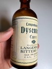 Antique Langenbach   s Dysentery Cure Bottle San Francisco Bitters Co Labeled Blob