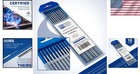 Tig Welding Tungsten Electrodes 10 Pack   Blue 3 32 Tungsten For Aluminum Steel