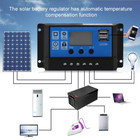 30a Dual Usb Solar Panel Battery Charge Controller 12v 24v Lcd Regulator Auto