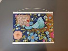 Cozy Cottage Completed Framed Diamond Art Painting Blue Bird Home Sweet Home