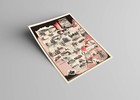 Vintage 1936 Olde York County Maine Pictorial Map     Historic Anniversary Print