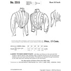 Late 1890s Tucked Shirt Waists Sewing Pattern Bust 32  - Past Patterns 2315