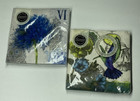 Cypress Home Pressed Perfect Blue Floral Cocktail Paper Napkins Lot Of 2-20 Each