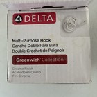 Delta Greenwich Multi-purpose Double Towel Hook In Chrome New In Box