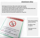 Atv Warning Labels Aluminum Alloy  set Of 4 