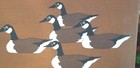 Rare Vintage Marushka Silk Screen On Stretched Fabric Of Geese 16   20  Issues  