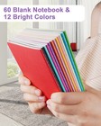 60 Packs A6 Mini Blank Sketchbooks  Small Notebooks For Creative Projects