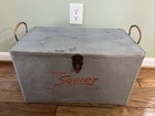 Rare Vintage Aluminum Squirt Soda Cooler Cronstroms Mfg Mn 22x 13x 12 1 4         