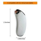 Lucklybestseller Heavy Curved Lighter Case Cover Holder Sleeve Pouches Silver