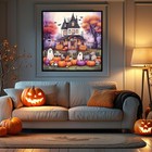 5d Diamond Art Kits For Adults Beginners  Pumpkin Ghost Diamond Painting Kits 