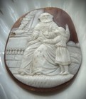 Antique Extremely Rare Subject Biblical John The Baptist Shell Cameo Unset 