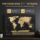 Xl Scratch Off Map Of The World With Flags 36 X 24 Easy To Frame Scratch Off