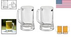 Lead-free 16 Oz Glass Beer Mugs Set Of 2 - Insulated  Non-slip  Dishwasher Sa   