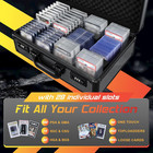 Graded Card Case With Individual Slots Storage Box  Trading Card Cases For Sport