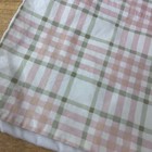 Vtg Country Curtains Pink Sage Green Plaid Lined Window Valance 40x12 Usa Made