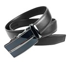 Genuine Leather Mens Ratchet Belt Belts For Men Adjustable Automatic Buckle