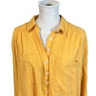 Nwt Anthropologie Long Sleeve Duster Tunic Shirt Blouse Yellow Orange Womens M