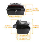 Motorcycle Trunk Tail Box Luggage Tour Pack W  Led Light For Honda Harley Yamaha
