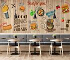 3d Wooden Fast Food Wallpaper Wall Mural Removable Self-adhesive  165