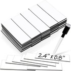50 Pack Dry Erase Magnetic Labels White Reusable Write On Magnets Sticker  Ma   