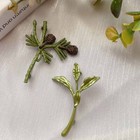 New Pearl Creativity Tree Branch Flower Brooch Retro Green Plant Flower Pin